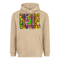 Mushroom mardi gras sunflower fleur de lis leopard cowhide brushstrokes Heavyweight Hoodie - Artiststas