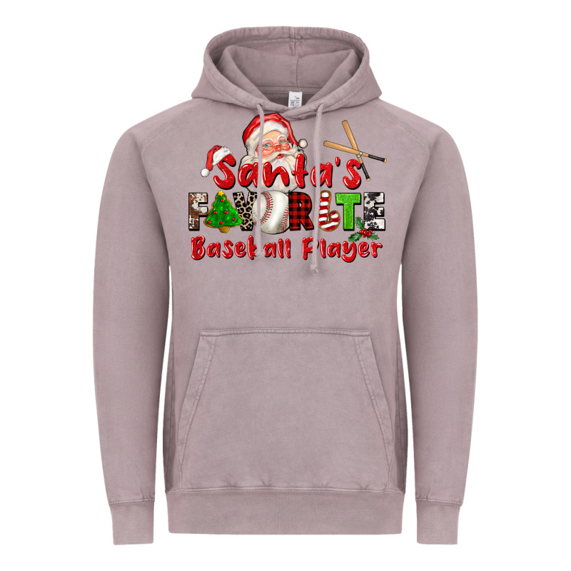 Santas Favorite Baseball Player Vintage Hoodie by CowGirlArtShop | Teevron
