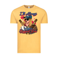 Vintage Mustard I'll always be your biggest fan Baseball Vintage Tee - HowdyJamesFarm