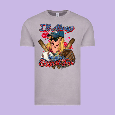 I'll Always Be Your Biggest Fan Baseball Vintage Tee Designed By Howdyjamesfarm
