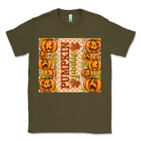 Army Green Fall Pumpkin Junkie Classic Tee - texasbilliewilder