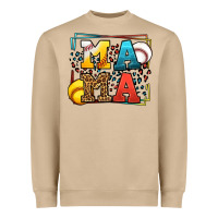 Leopard Softball And Baseball Mama Mother's Day Heavyweight Sweatshirt | Teevron