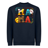 Navy Leopard Softball And Baseball Mama Mother's Day Heavyweight Sweatshirt - LillyAllenDesigns
