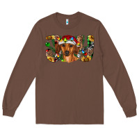 Chestnut dachshund christmas joy Long Sleeve Tee - RanaPortraitStore