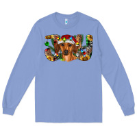 Colony Blue dachshund christmas joy Long Sleeve Tee - RanaPortraitStore