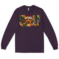 Plum dachshund christmas joy Long Sleeve Tee - RanaPortraitStore