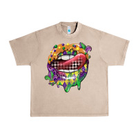 French Oak mardi gras lips Urban Heavy Tee - CowGirlArtShop