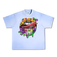Grape Ice mardi gras lips Urban Heavy Tee - CowGirlArtShop