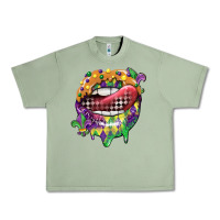 Oil Green mardi gras lips Urban Heavy Tee - CowGirlArtShop