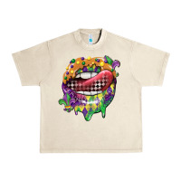 Sandshell mardi gras lips Urban Heavy Tee - CowGirlArtShop