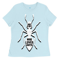 Baby Blue Just A Boy Who Loves Ants Ladies Tee - Bettercallsaul