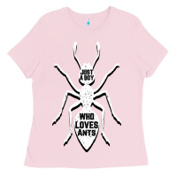 Bubblegum Pink Just A Boy Who Loves Ants Ladies Tee - Bettercallsaul