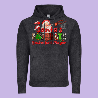 Santas Favorite Basketball Player Vintage Hoodie Designed By Cowgirlartshop