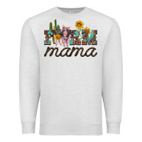Oatmeal Heather farm mama with baby pigs Premium Sweatshirt - Artiststas