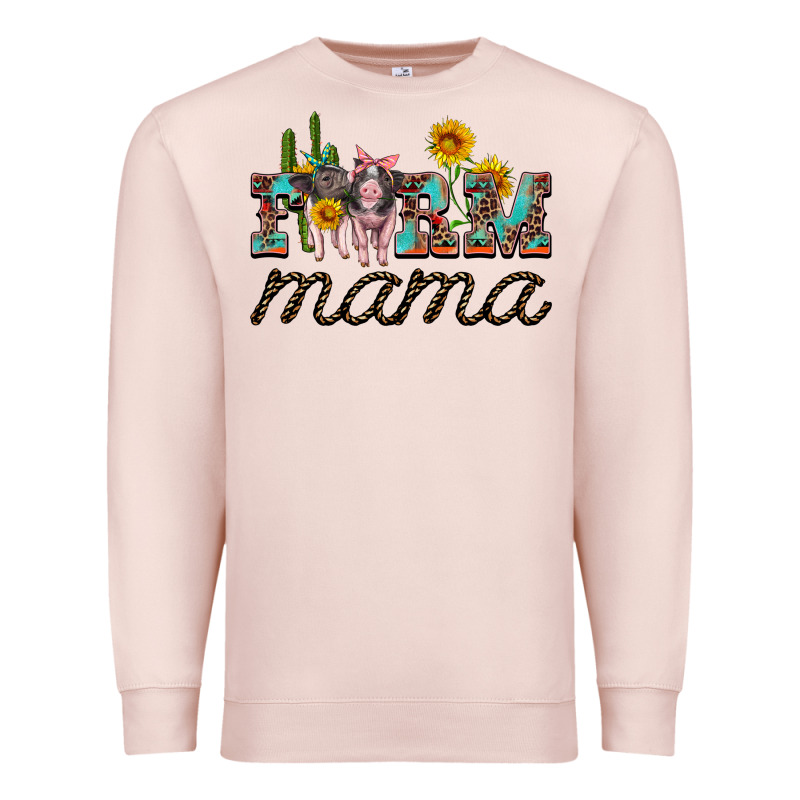 Farm Mama With Baby Pigs Premium Sweatshirt by Artiststas | Teevron