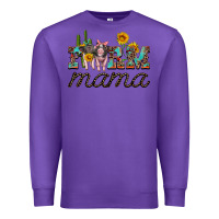 Purple farm mama with baby pigs Premium Sweatshirt - Artiststas