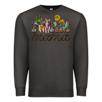 Smoke farm mama with baby pigs Premium Sweatshirt - Artiststas