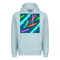 Blue Mist school pencil seamless pattern Premium Hoodie - BundleAndBundleShop