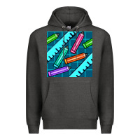 Charcoal Heather school pencil seamless pattern Premium Hoodie - BundleAndBundleShop