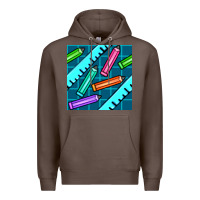Coffee school pencil seamless pattern Premium Hoodie - BundleAndBundleShop