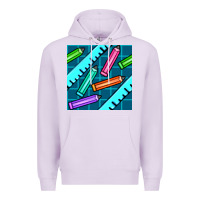 Lilac school pencil seamless pattern Premium Hoodie - BundleAndBundleShop
