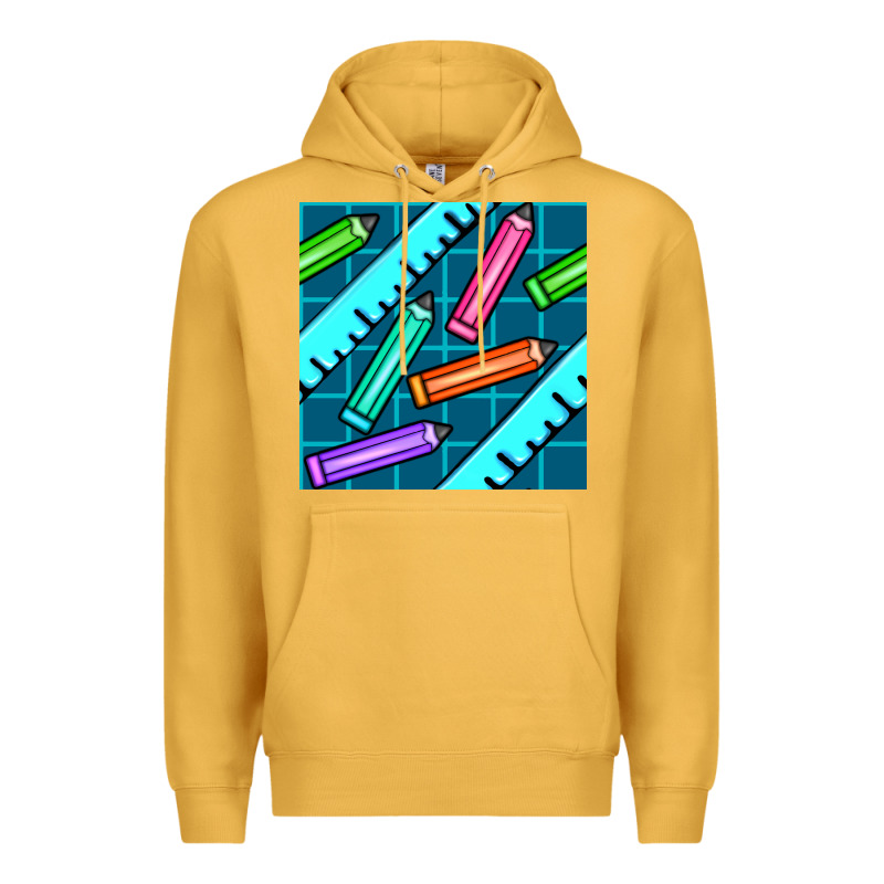 School Pencil Seamless Pattern Premium Hoodie by BundleAndBundleShop | Teevron