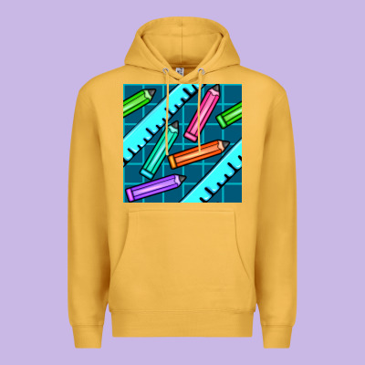 School Pencil Seamless Pattern Premium Hoodie Designed By Bundleandbundleshop