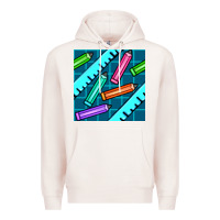 Pale Pink school pencil seamless pattern Premium Hoodie - BundleAndBundleShop