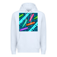 White school pencil seamless pattern Premium Hoodie - BundleAndBundleShop