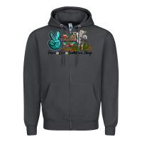 Smoke Peace Love Southdown Sheep Zipper Hoodie - LillyAllenDesigns