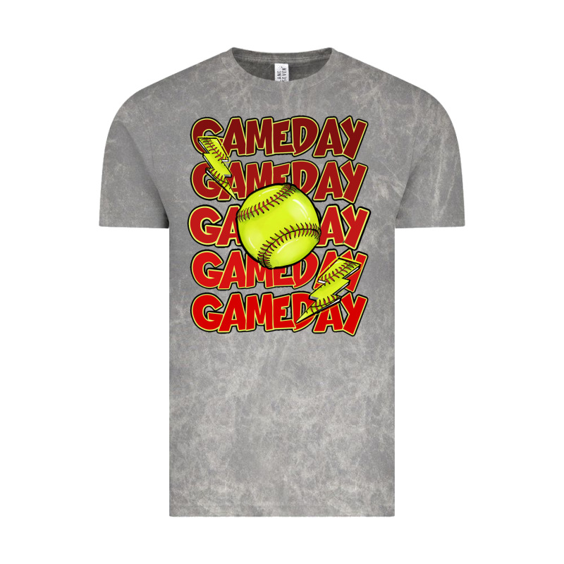 Game Day Softball Lightning Bolt Vintage Tee by HowdyJamesFarm | Teevron
