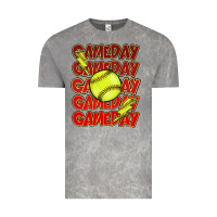 Cloud Rock Game day softball lightning bolt Vintage Tee - HowdyJamesFarm