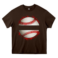 Chocolate Brown personalized baseball Heavy Core Tee - Artiststas