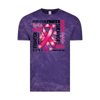 Cloud Purple survivor breast cancer ribbon Vintage Tee - RanaPortraitStore