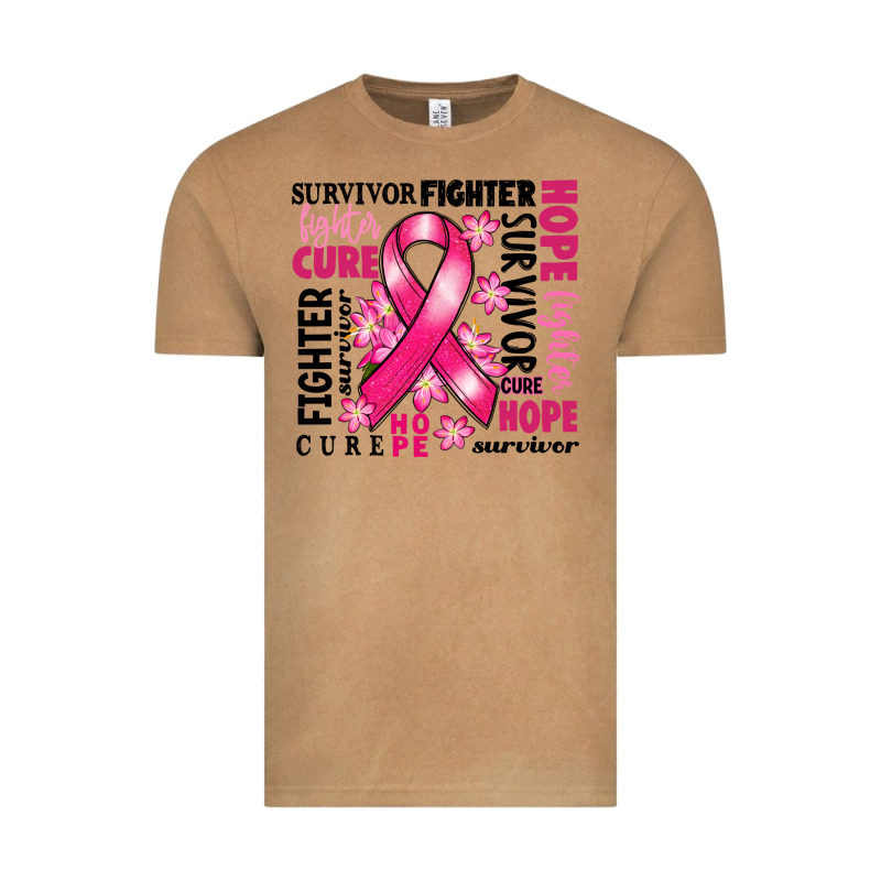 Survivor Breast Cancer Ribbon Vintage Tee by RanaPortraitStore | Teevron