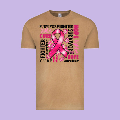 Survivor Breast Cancer Ribbon Vintage Tee Designed By Ranaportraitstore