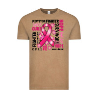 Vintage Coffee survivor breast cancer ribbon Vintage Tee - RanaPortraitStore