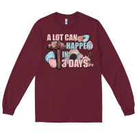 Burgundy Easter Day A lot can happen in 3 days Long Sleeve Tee - CowGirlArtShop