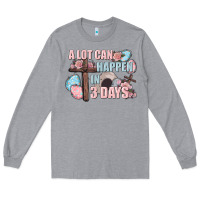 Heather Grey Easter Day A lot can happen in 3 days Long Sleeve Tee - CowGirlArtShop