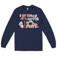 Navy Easter Day A lot can happen in 3 days Long Sleeve Tee - CowGirlArtShop