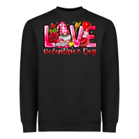 Black Love Valentines Day Gnome Heavyweight Sweatshirt - CowhideDigitalArt