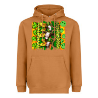 Meerkat st patricks cow and coin wıth clovers and leopard brushstrokes Heavyweight Hoodie - Artiststas