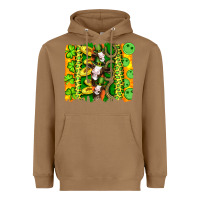 Toasted Coconut st patricks cow and coin wıth clovers and leopard brushstrokes Heavyweight Hoodie - Artiststas