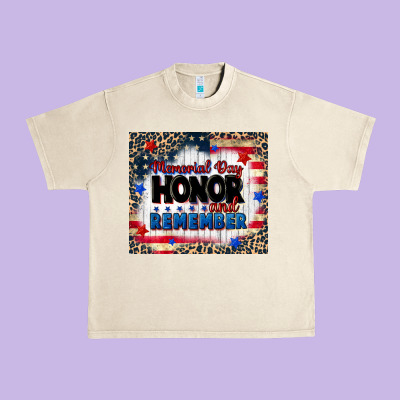 Memorial Day Honor And Remember Urban Heavy Tee Designed By Cowgirlartshop