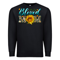 Black blessed mom with sunflower Premium Sweatshirt - Artiststas