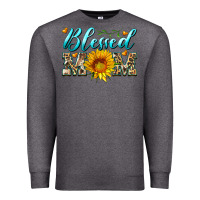 Charcoal Heather blessed mom with sunflower Premium Sweatshirt - Artiststas
