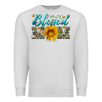 Dove Grey blessed mom with sunflower Premium Sweatshirt - Artiststas