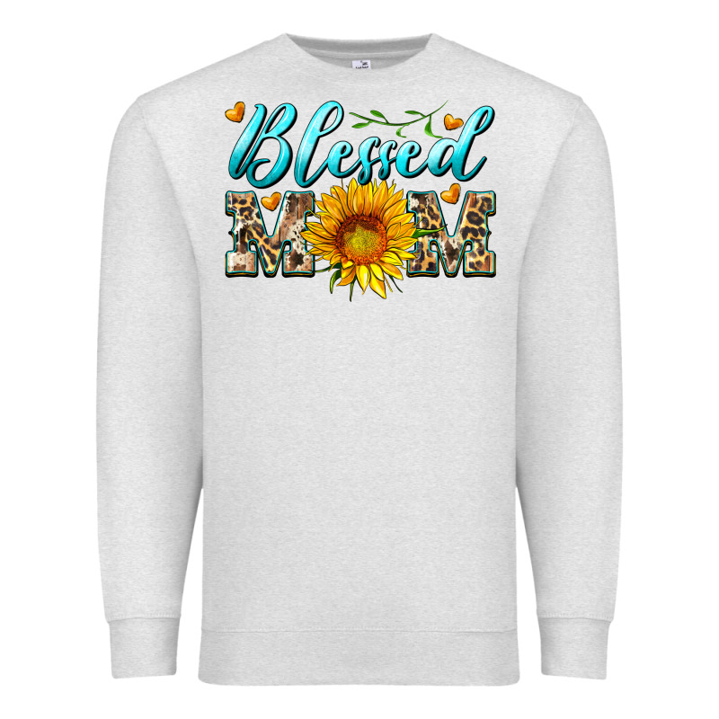 Blessed Mom With Sunflower Premium Sweatshirt by Artiststas | Teevron
