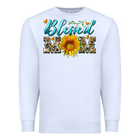 White blessed mom with sunflower Premium Sweatshirt - Artiststas