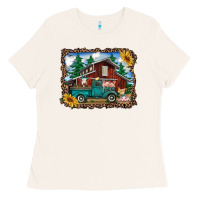 Western Barn With Farm Animals Ladies Tee | Teevron